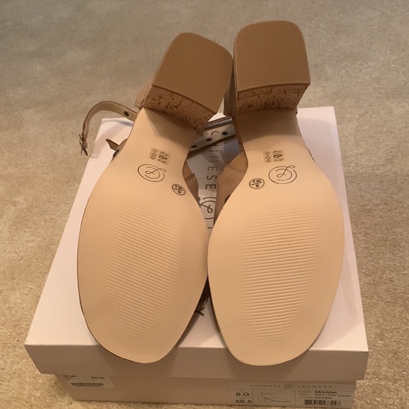 Chinese Laundry Savana Block cork heel , Peep toe shoe, size 8 - Picture 7 of 9